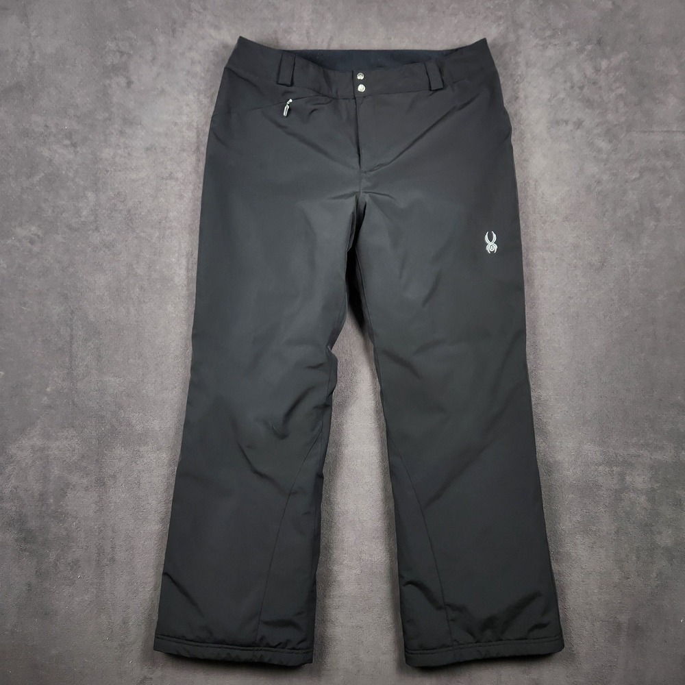 Spyder Winner Athletic Fit Ski Snow Pant Womens 14 Short Black Snowboard 144424‎